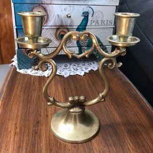 Brass Candle Holder 6.25" X 5.75"
